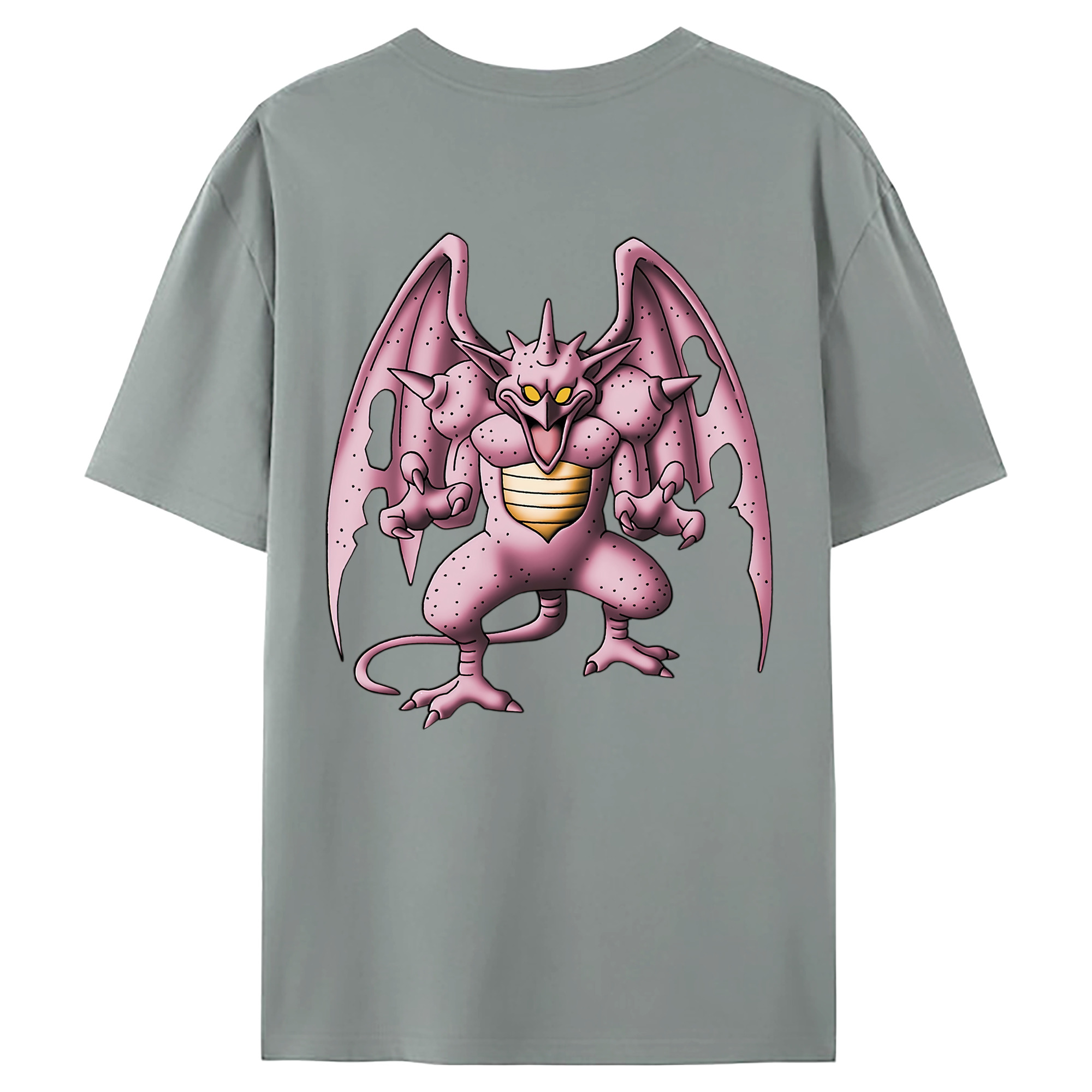 （画像用） ドラゴンクエスト Doragon Kuesuto Dragon Quest 綿100％ メンズ半袖Tシャツ（バックプリント） 通気性